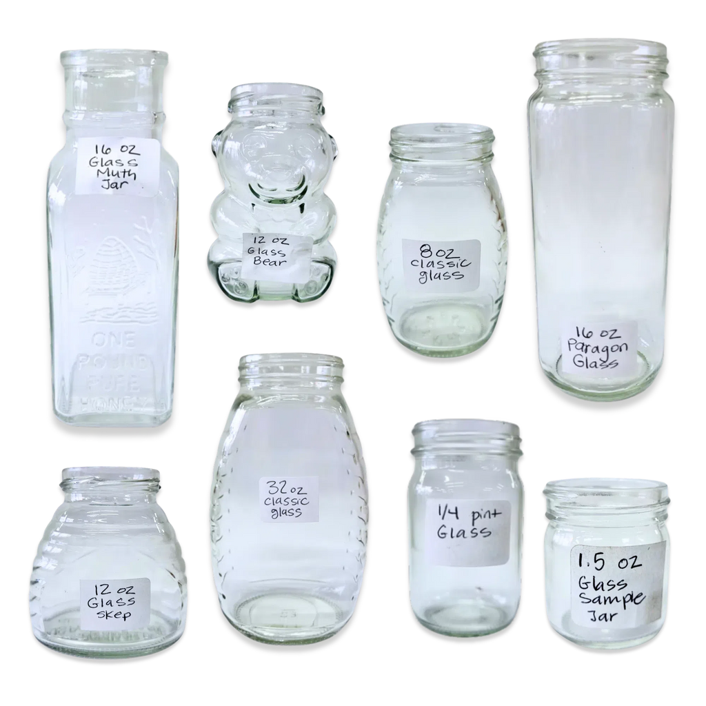 Glass Jars, Bottles and Lids-Foxhound Bee Company