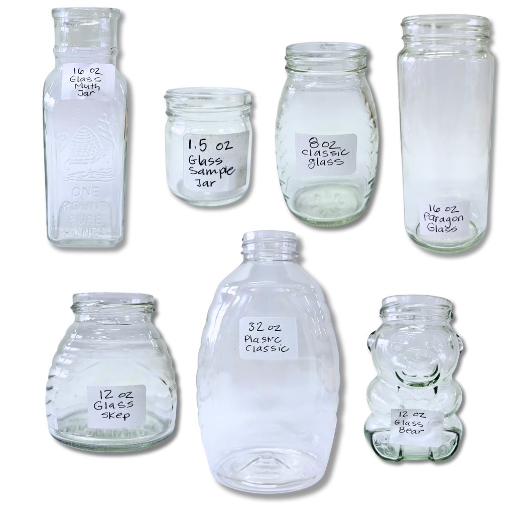 Glass Jars, Bottles and Lids-Foxhound Bee Company