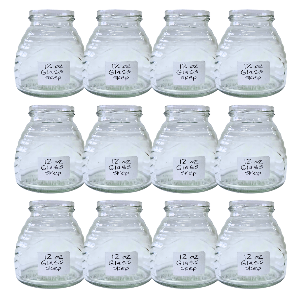 12 oz Glass Skep Jars-Foxhound Bee Company