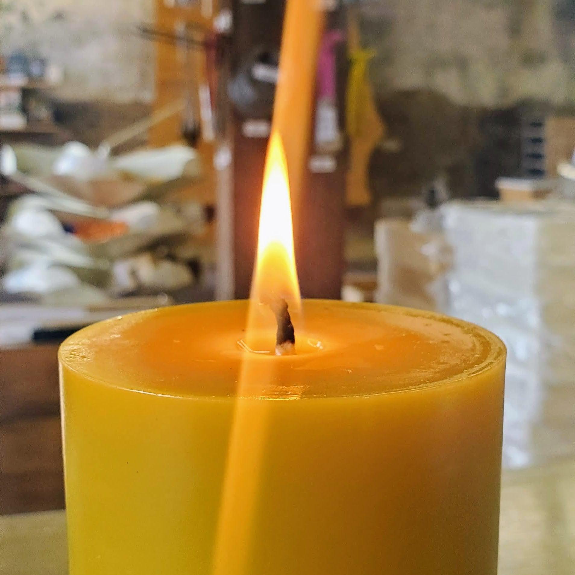 Pair of 7/8 inch Bees Wax Candles
