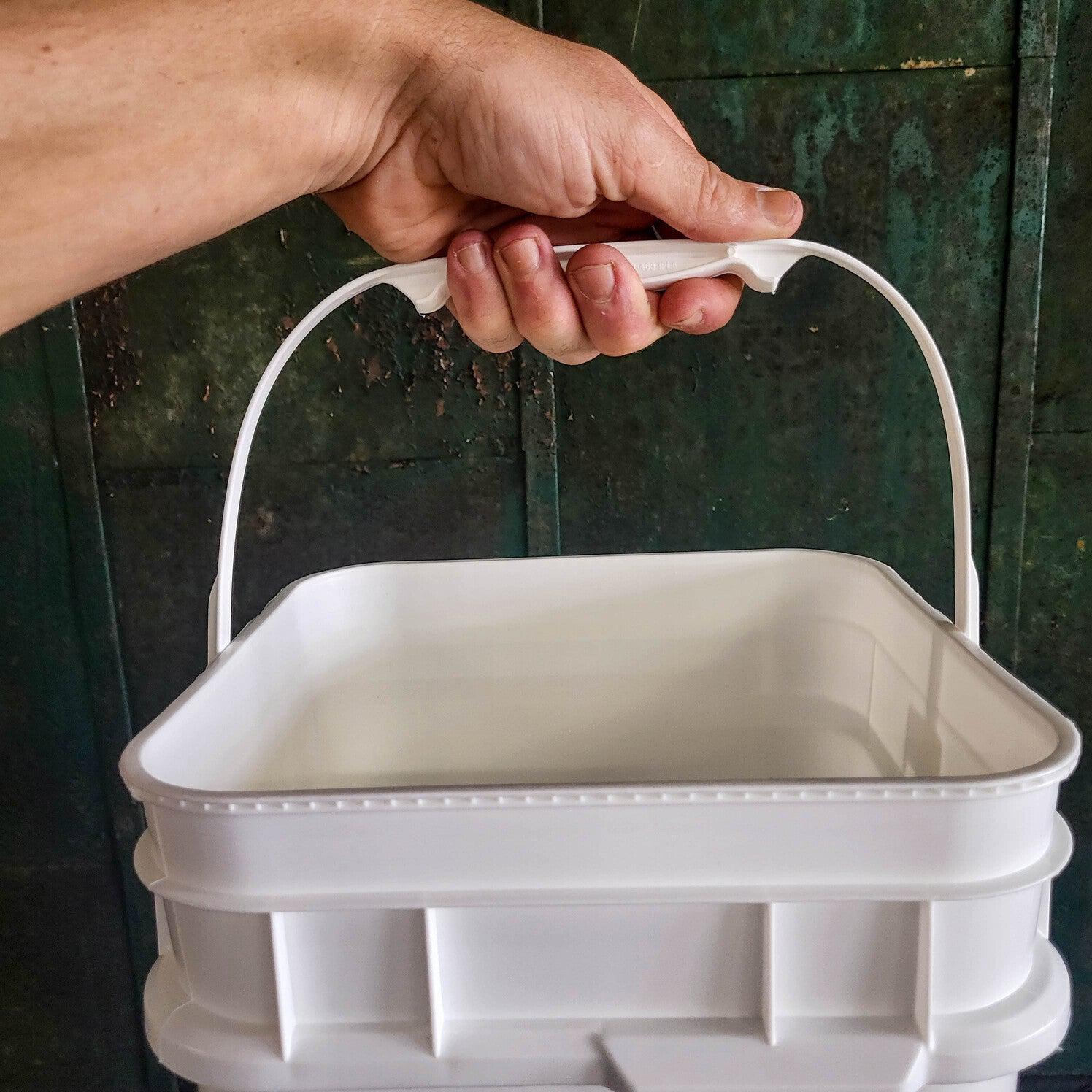 LQ4SQFIGTS - BPA Free Food Grade 4 Gallon Square White Bucket Lid -  ePackageSupply