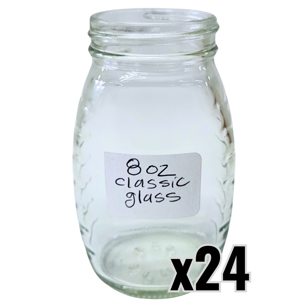 8 oz Glass Classic Honey Jar-Foxhound Bee Company