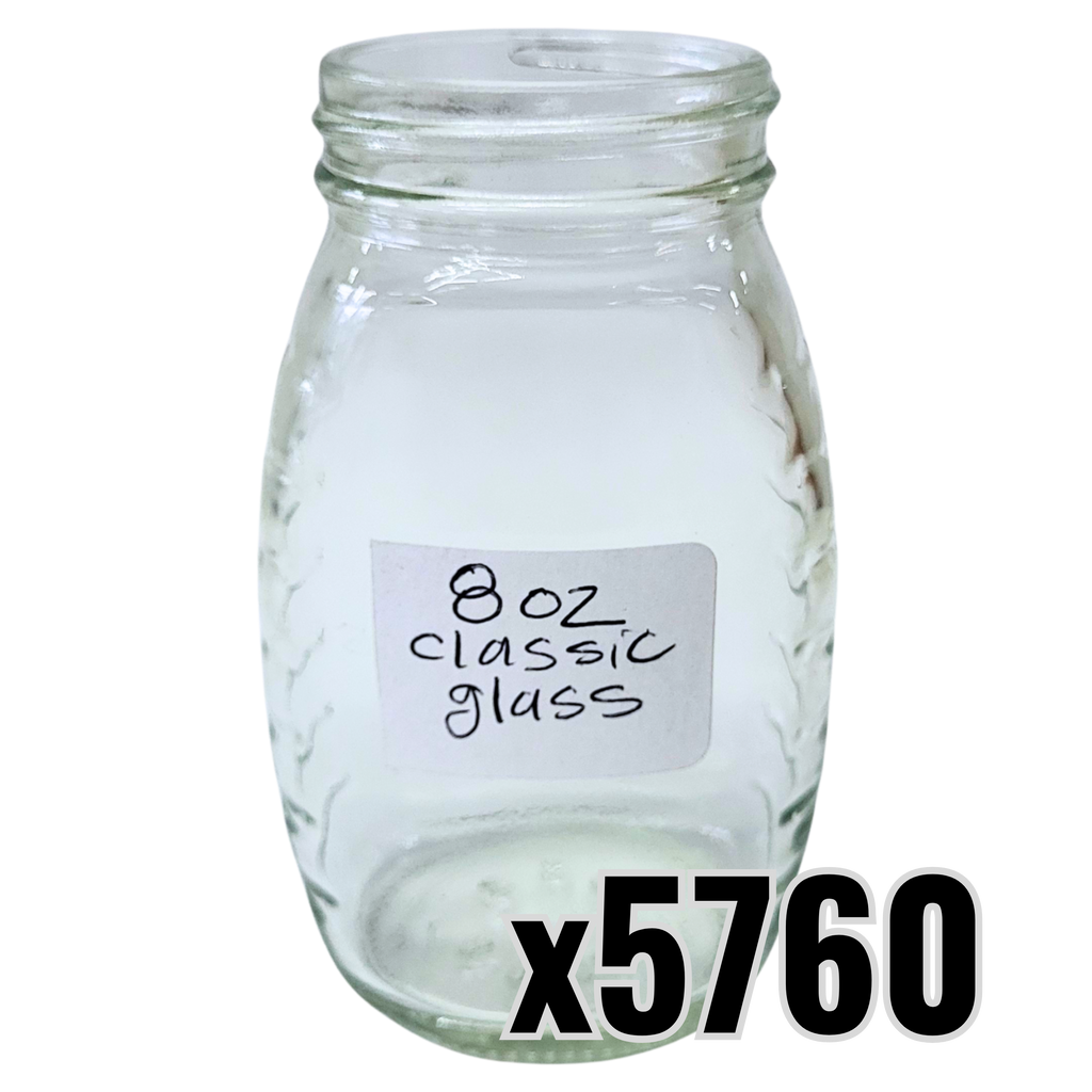 8 oz Glass Classic Honey Jar-Foxhound Bee Company