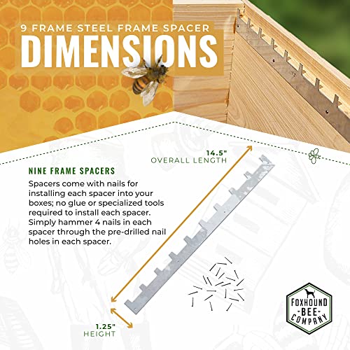 Metal Frame Spacers for 9-Frames-Supplies-Single-Foxhound Bee Company